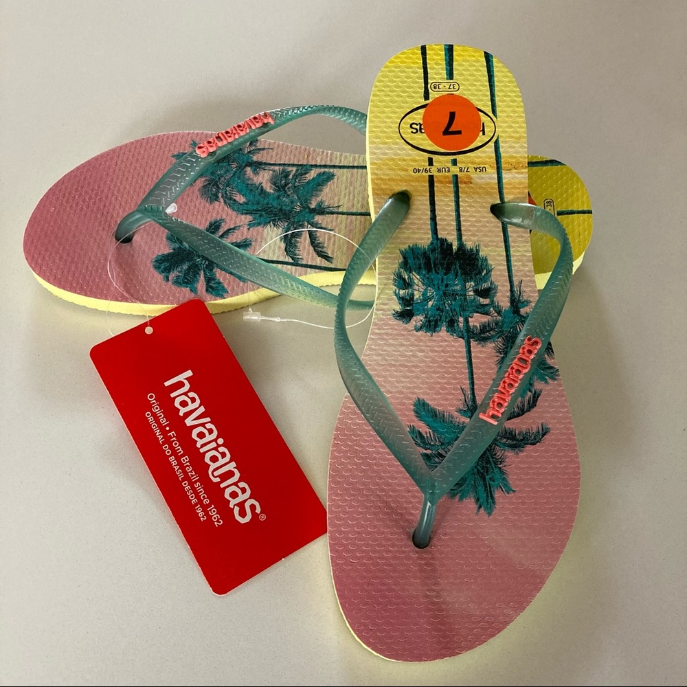 Havaianas Women’s Size 7 Pollen Yellow Flip Flops